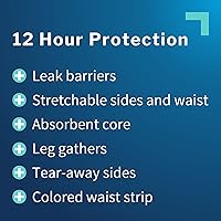 Vista 3 de McKesson Youth Training Pants, [17 unidades], Pañales desechables pull-up para toda la noche, talla pequeña/mediana, 38-65 lbs, protección