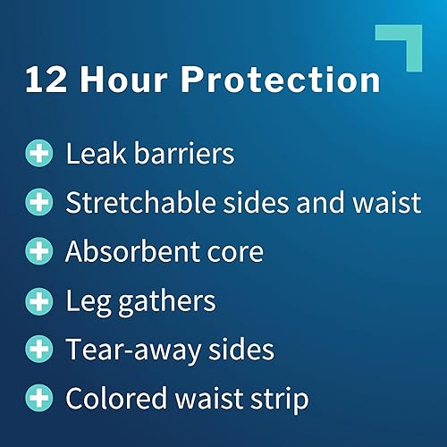 Miniatura 3 de McKesson Pantalones de entrenamiento juveniles, 17 unidades, pañales desechables para la noche, pequeñosmedianos, 38-65 libras, absorbentes de