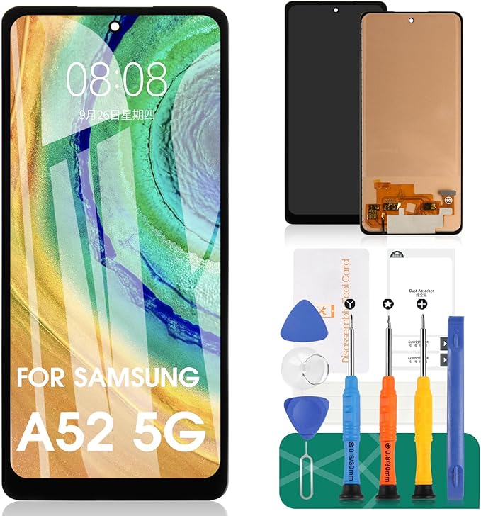 Para Samsung Galaxy A52 5G pantalla LCD para Samsung A52 5G reemplazo de pantalla A526 pantalla LCD SM-A526B táctil digitalizador asamblea SM-A5260,SM-A526W,SM-A526U kits de reparación(no original)