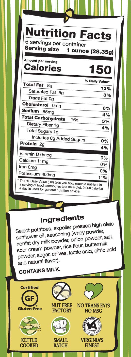 Route 11 Potato Chips : Sour Cream & Chive (30 bags (2 oz each))