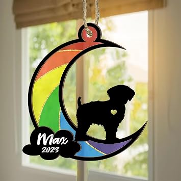 LOVELYPOD Rainbow Bridge Pet Memorial Gifts for Dogs, Yorkipoo Dog Memorial Gifts for Loss of Dog, Dog Remembrance Gift, in Memory of Dog Gifts Lover Yorkipoo, Loss of Dog Sympathy Gift