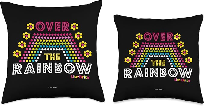Lite-Brite Rainbow Throw Pillow, 18x18, Multicolor