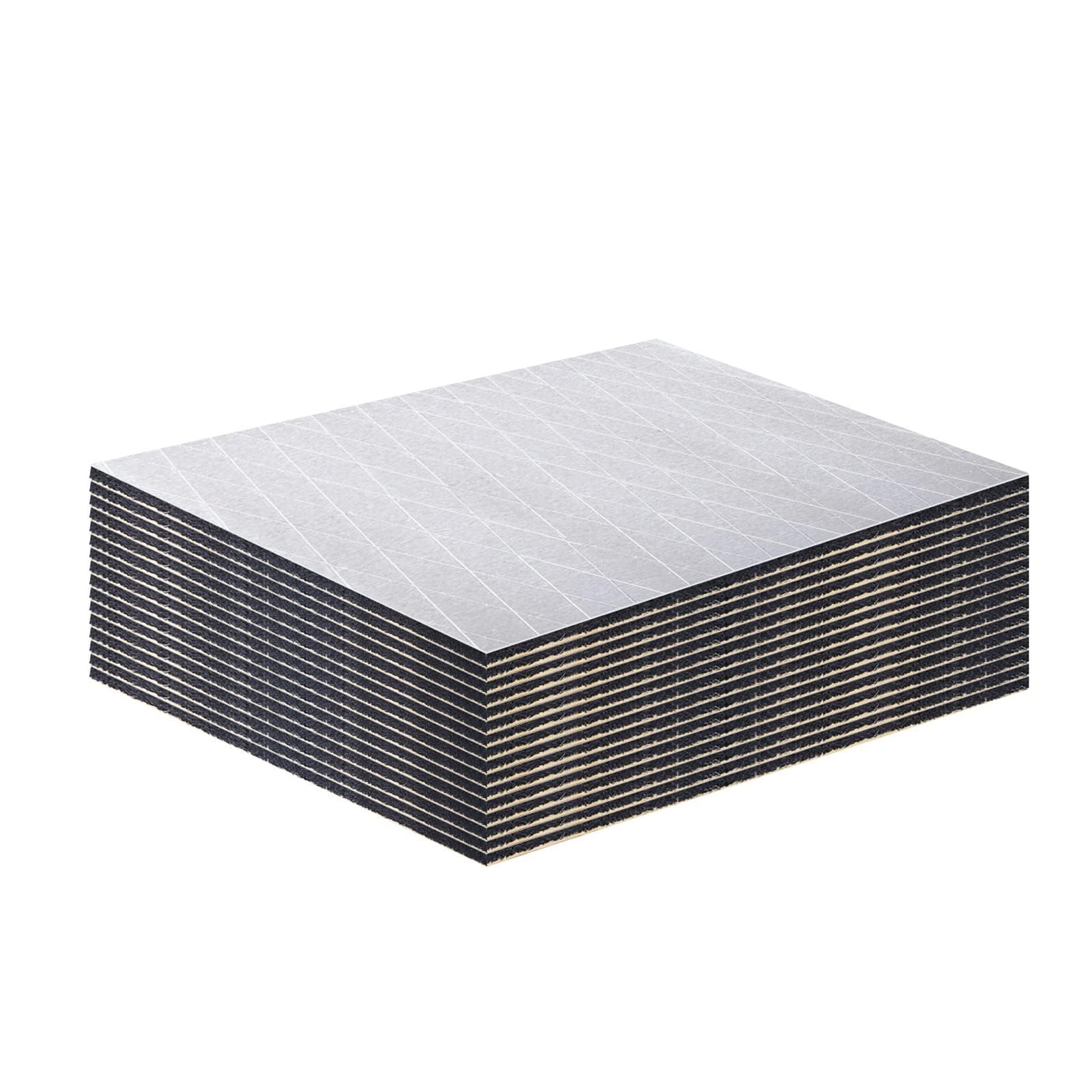 AggSound 394mil 24sqft Thickened Sound Deadener for Cars - Aluminum Foil Foam Noise Deadening Material - Heat Shield Insulation Dampening Mat