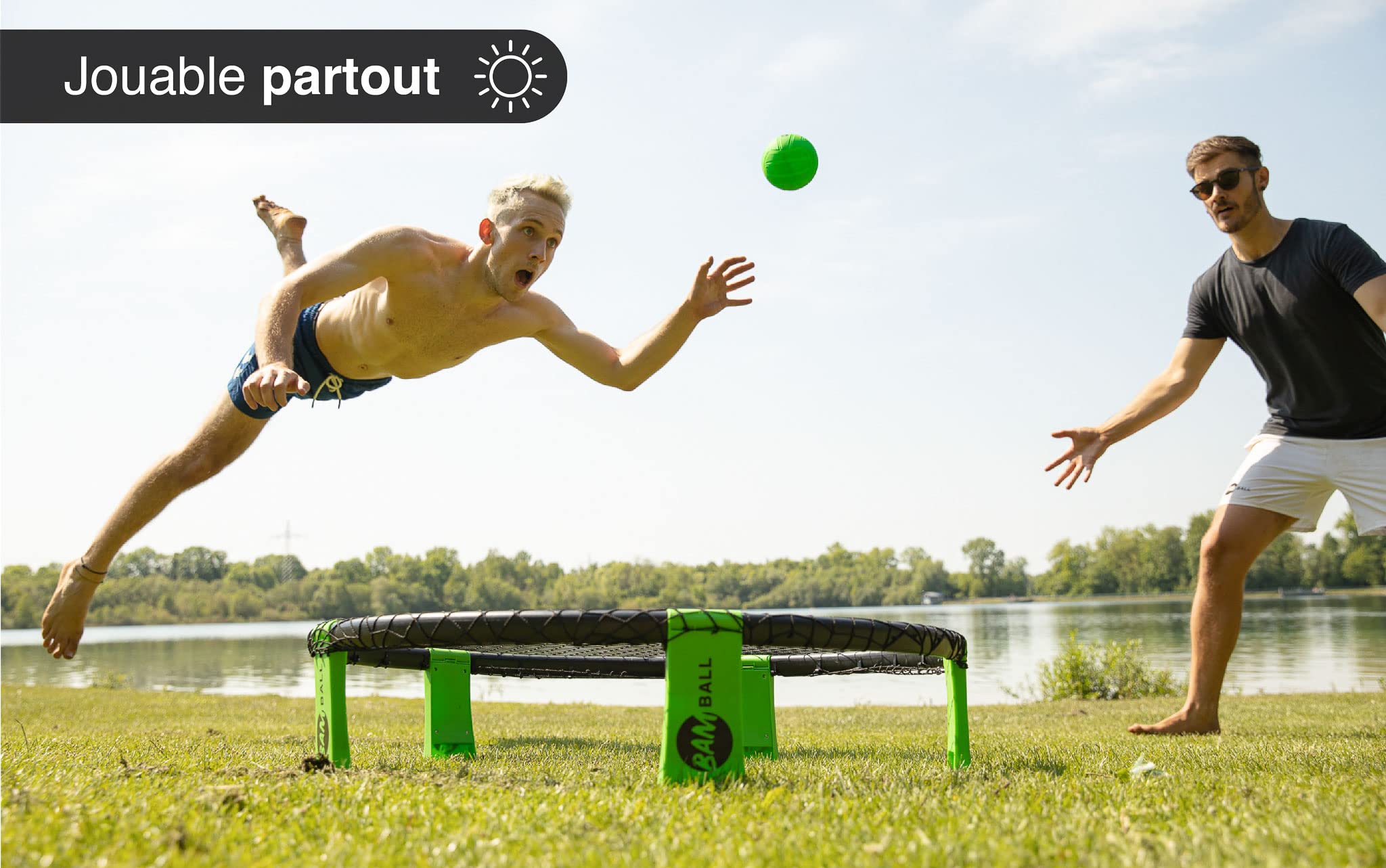 Set avec 3 balles + Pompe supplémentaire – Le Jeu d'été Parfait – Comprend 3 balles, Sac de Sport, Pompe et Instructions – Jeu pour Enfants, Adolescents et Adultes