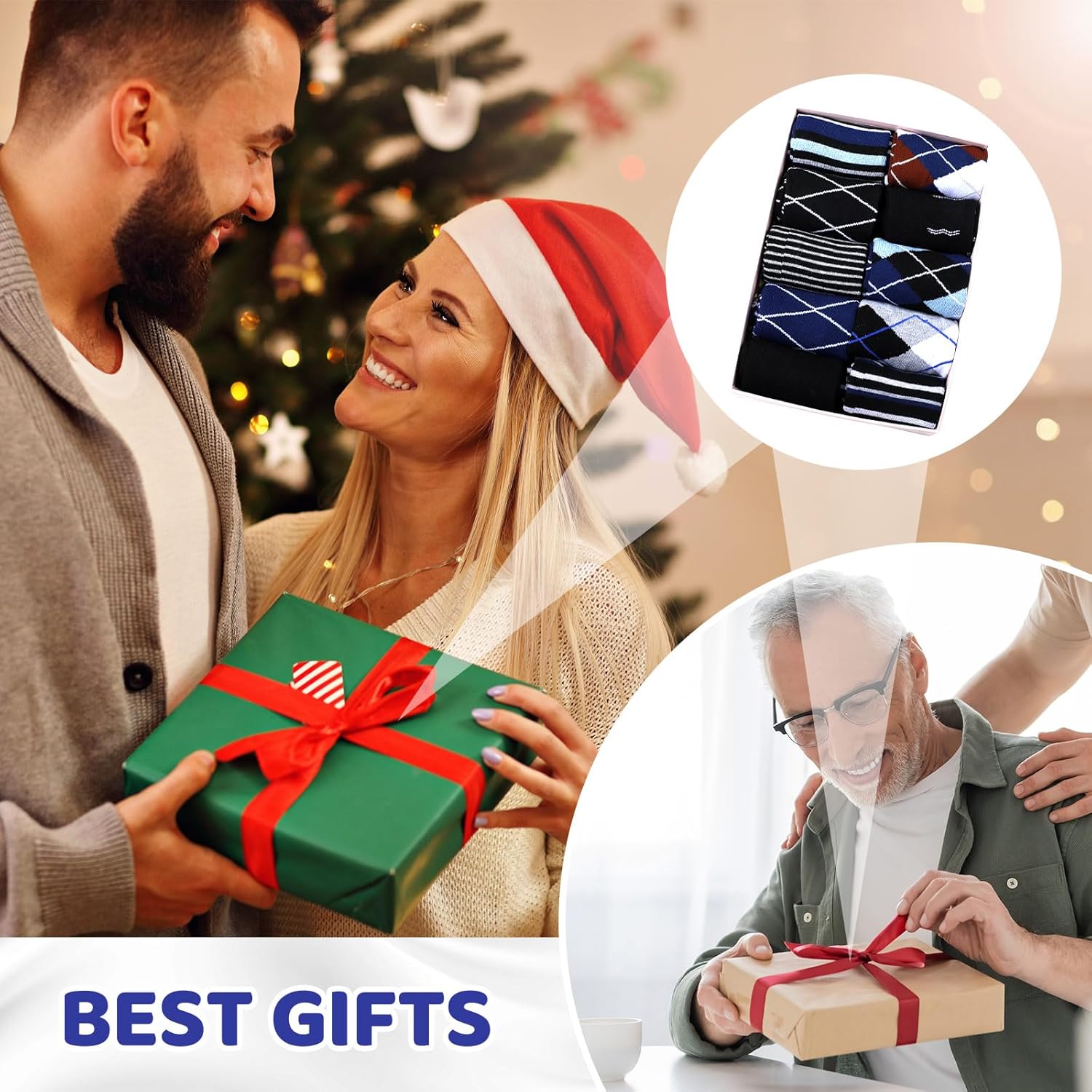 24 Pairs Men Dress Socks Bulk Dress Cotton Crew Funny Work Socks Size 7-12 Lightweight Comfort Business Stockings for Men - Image 6