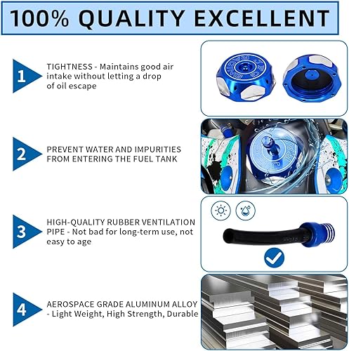Miniatura 3 de Tapa de Gasolina para Dirt Bike, Tapa del Tanque de Combustible de Motocicleta con Válvula de Respiración Universal CNC para SSR Apollo TAO TAO SDG