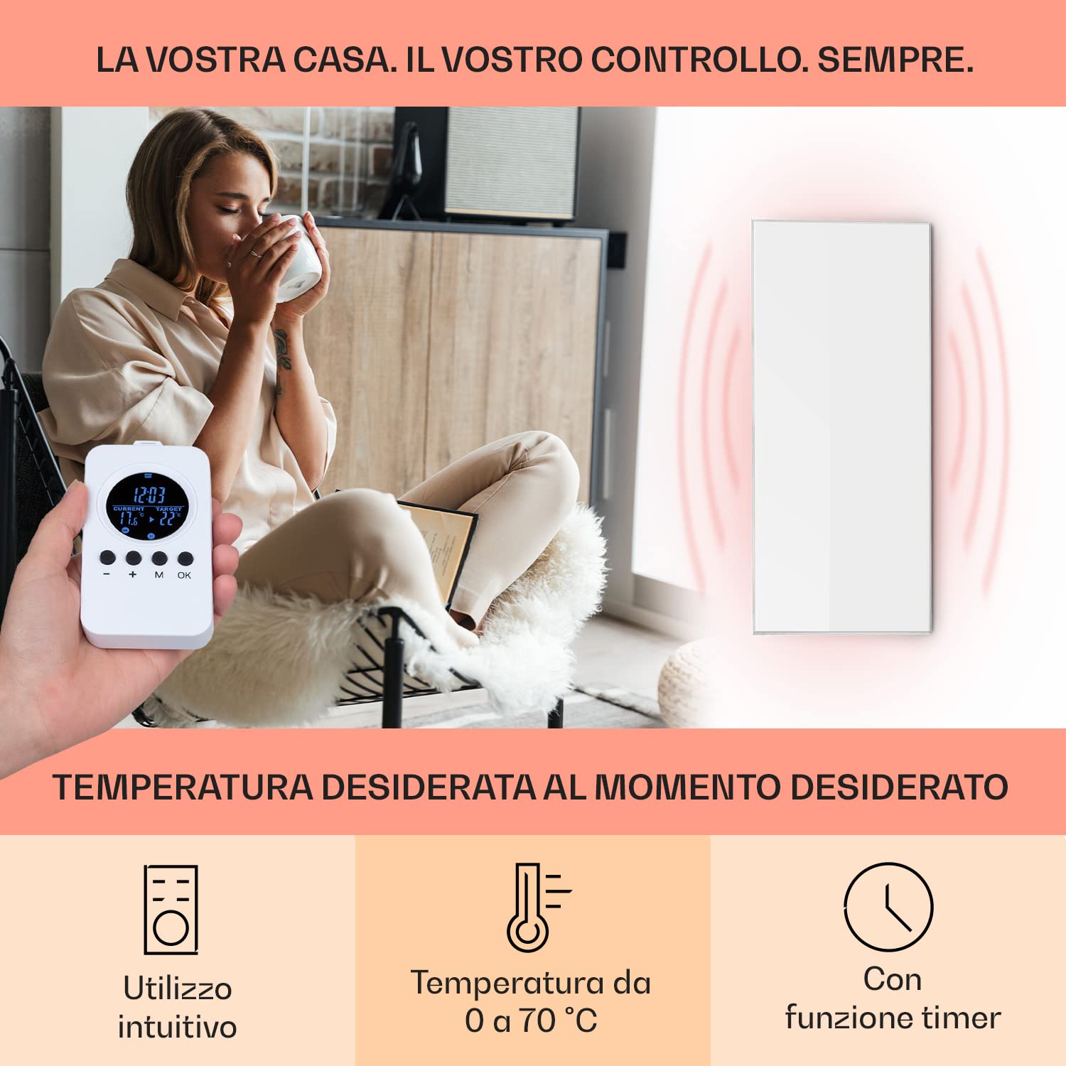 Ecowelle Infrarot Mit Bild | 350 Watt | 60×60 Cm | Infrarot | | Made In Germany - Foto 11