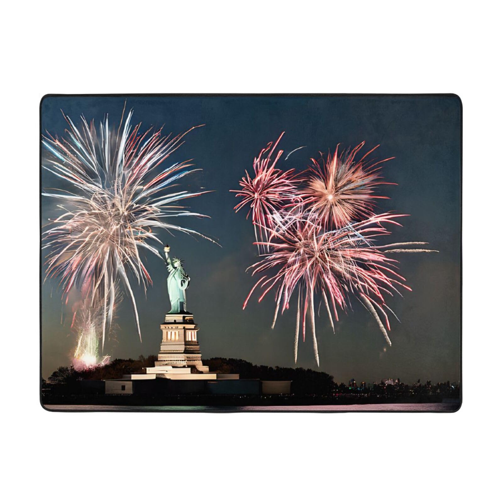 Tapis d'intérieur moderne Statue de la Liberté pour salon et chambre 160x121cm