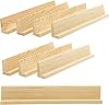 8 Pack Wooden Domino Racks 13.3 Inches Unfinished Wood Tiles Holders Natural Wood Racks