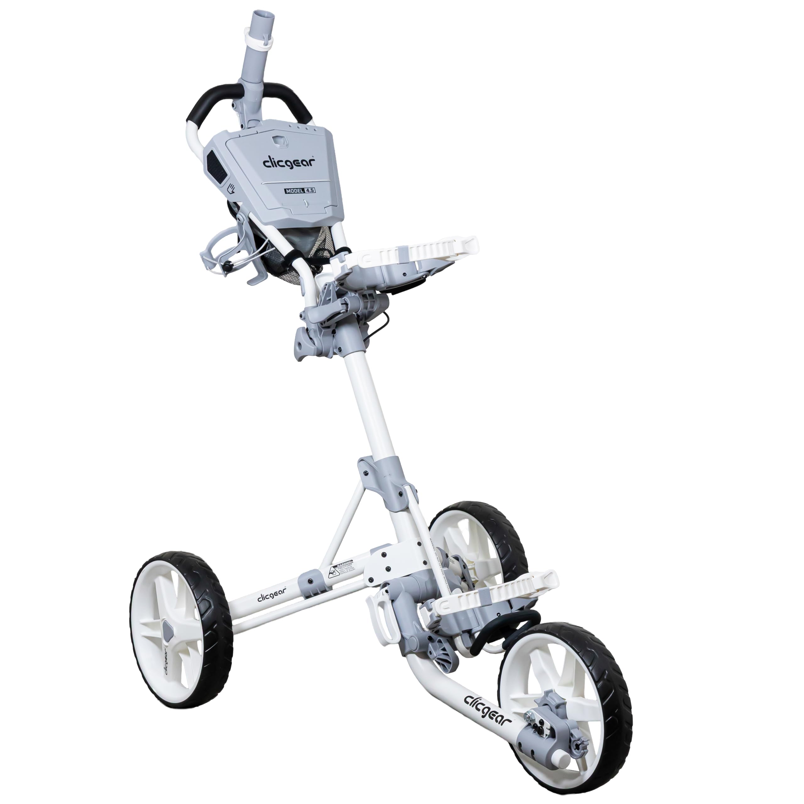 Clicgear 4.5 Premium 3 Wheel Golf Push Trolley 2026 - White