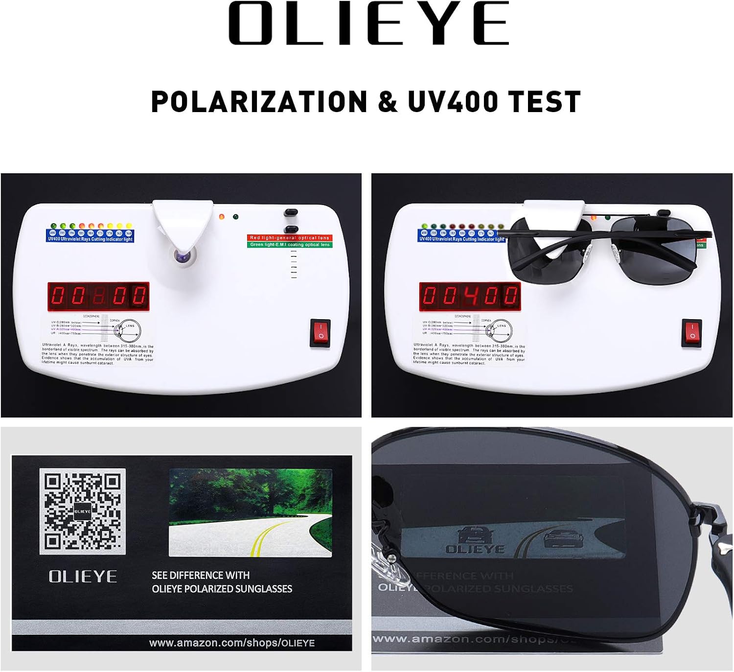 Vista 7 de Gafas de sol polarizadas para hombre de OLIEYE
