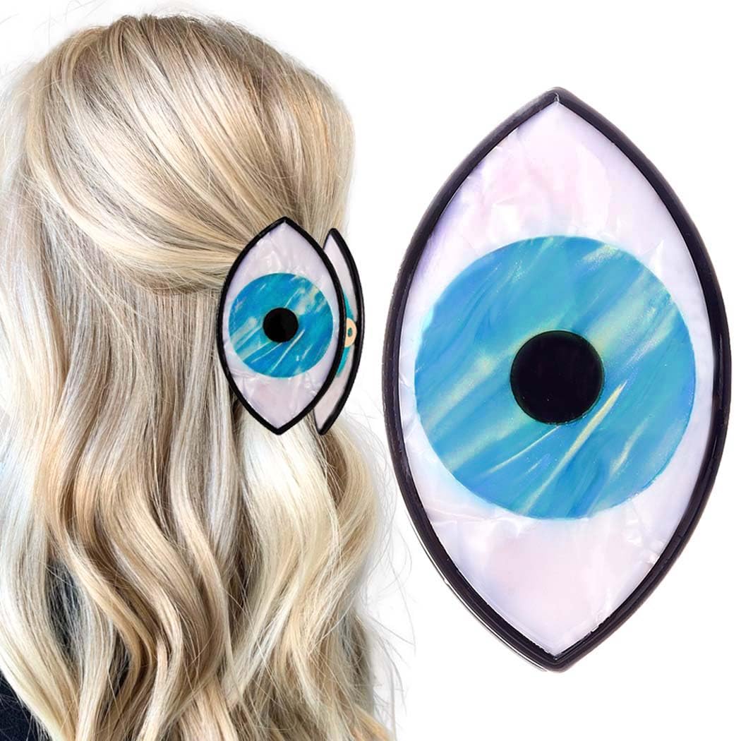 Amazon | Bouory イーブルアイヘアクローブルーアイヘアクリップ 