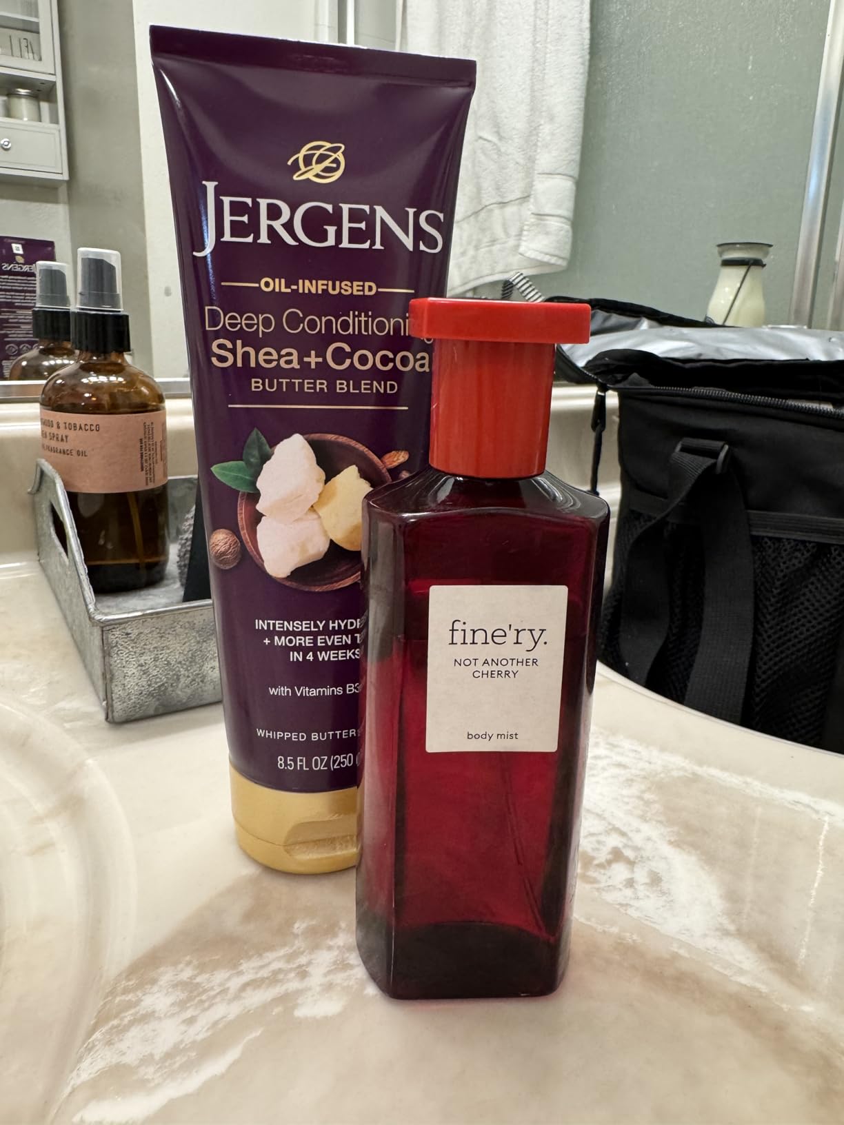 Jergens Shea and Cocoa Whipped Body Butter Lotion, Tone Enriching Hand And Body Lotion for Dry Skin, with Vitamins B3 & E, 8.5 Oz