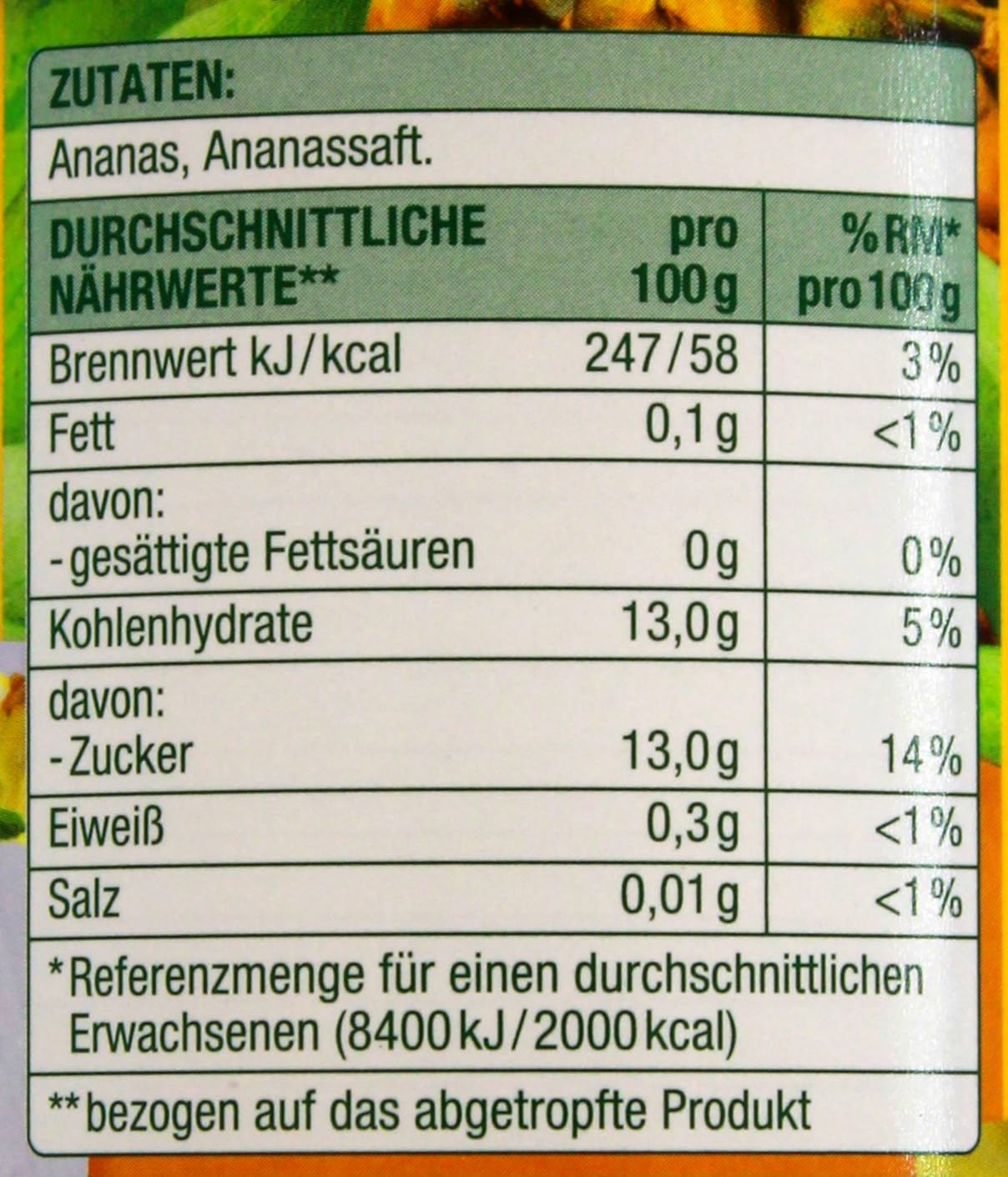 Edeka Gut & Günstig Ananas-Stücke in eigenem Saft, 12er Pack (12 x 340g)