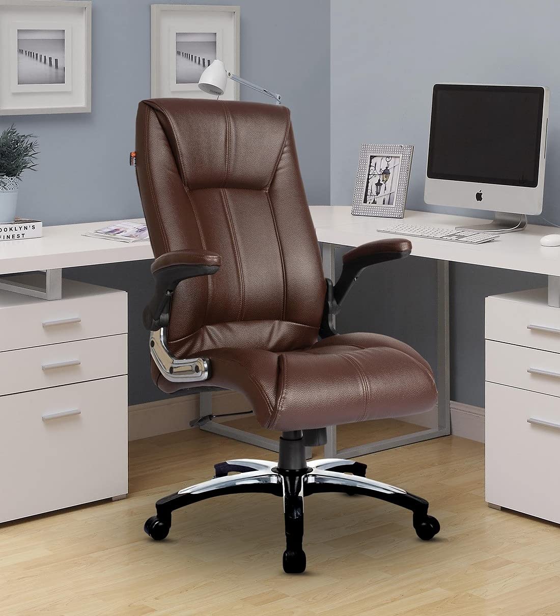 oakcraft Ergonomic Desk Chair/Office Task Chair/Leather Computer Chair