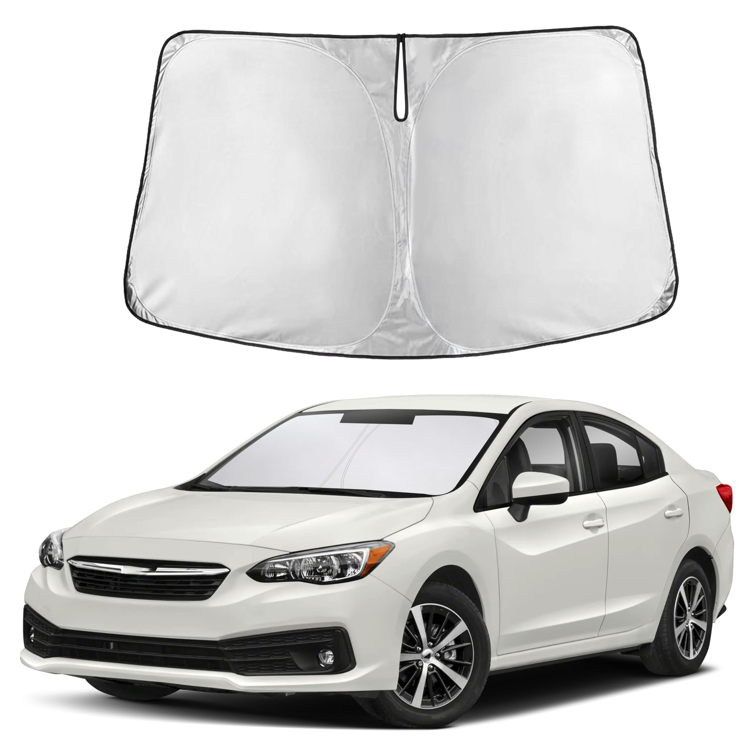 Autovir Windshield Sun Shade Fit for 2017-2021 2022 2023 Subaru Impreza WRX Sunshade, Front Car Window Shades Sun Visor, Blocks UV Rays & Heat, Car Accessories Fit for Subaru Impreza WRX 2017-2023
