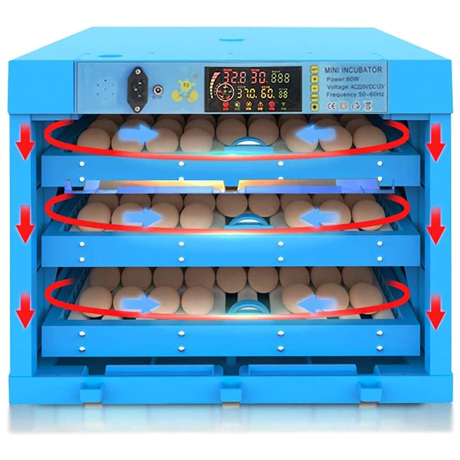 Buy NIVOK Egg Incubator Automatic Turning With Egg Trays, Temperature Humidity Control Poultry