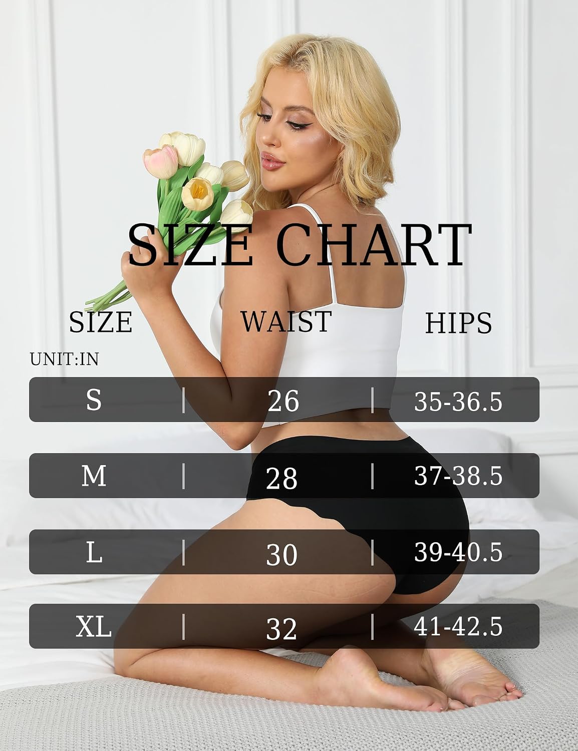 Seamless Underwear for Women Low Rise Hipster Wave Edge Sexy No Show Bikini Panties 5 Pack