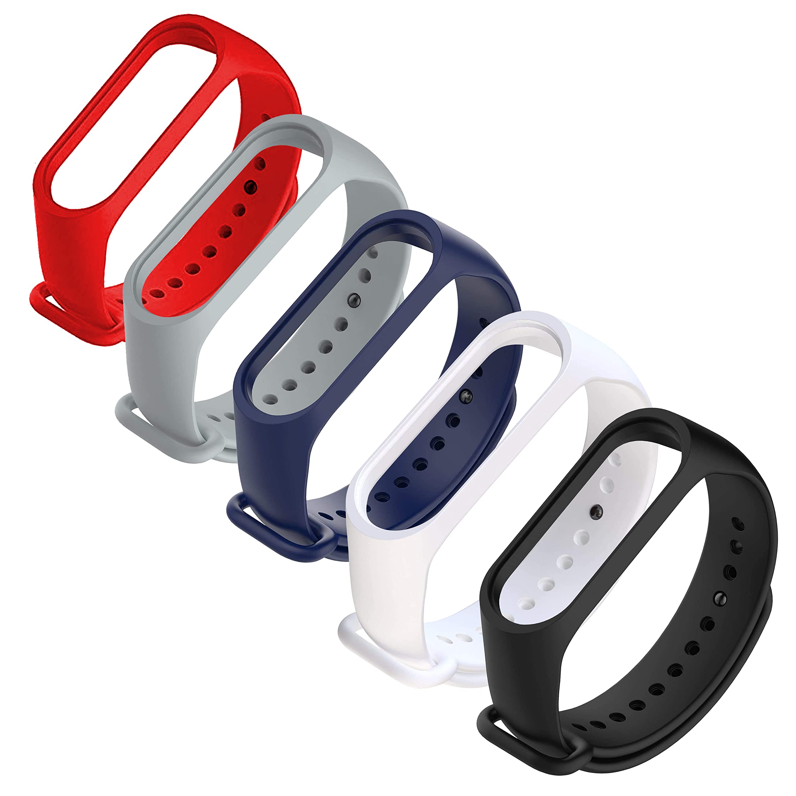 CROSSVOLT Adjustable Xiaomi Mi Band 3/ Mi Band 4 Watch Silicone Strap-[5 Pack] (B096NYMHZM) Amazon Price History, Amazon Price Tracker