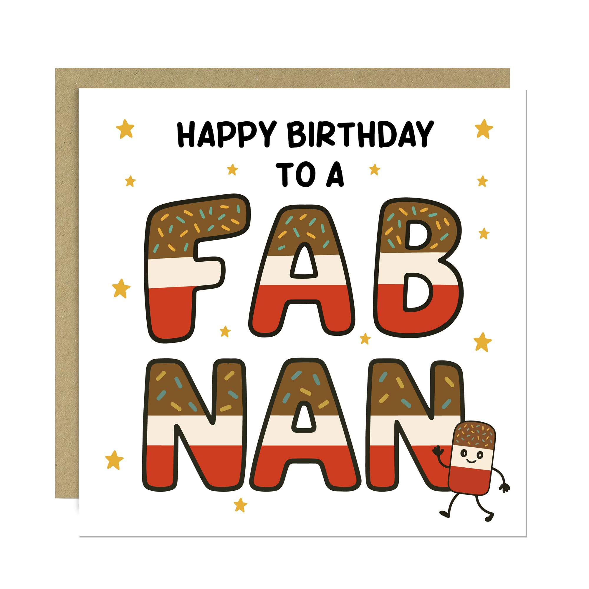 RED OCEAN Happy Birthday Card For Nan FAB NAN CARD From Granddaughter Grandson Birthday With Envelope Included Thank You For Nanny