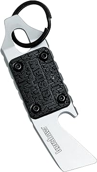 Kershaw PT-1 Multi-Function Keychain Tool, Stainless Steel, Utility Keychain with Bottle Opener, Flathead Screwdriver, Mini Pry Bar, and Lanyard Attachment, for Key Ring, Pocket or Purse Carry