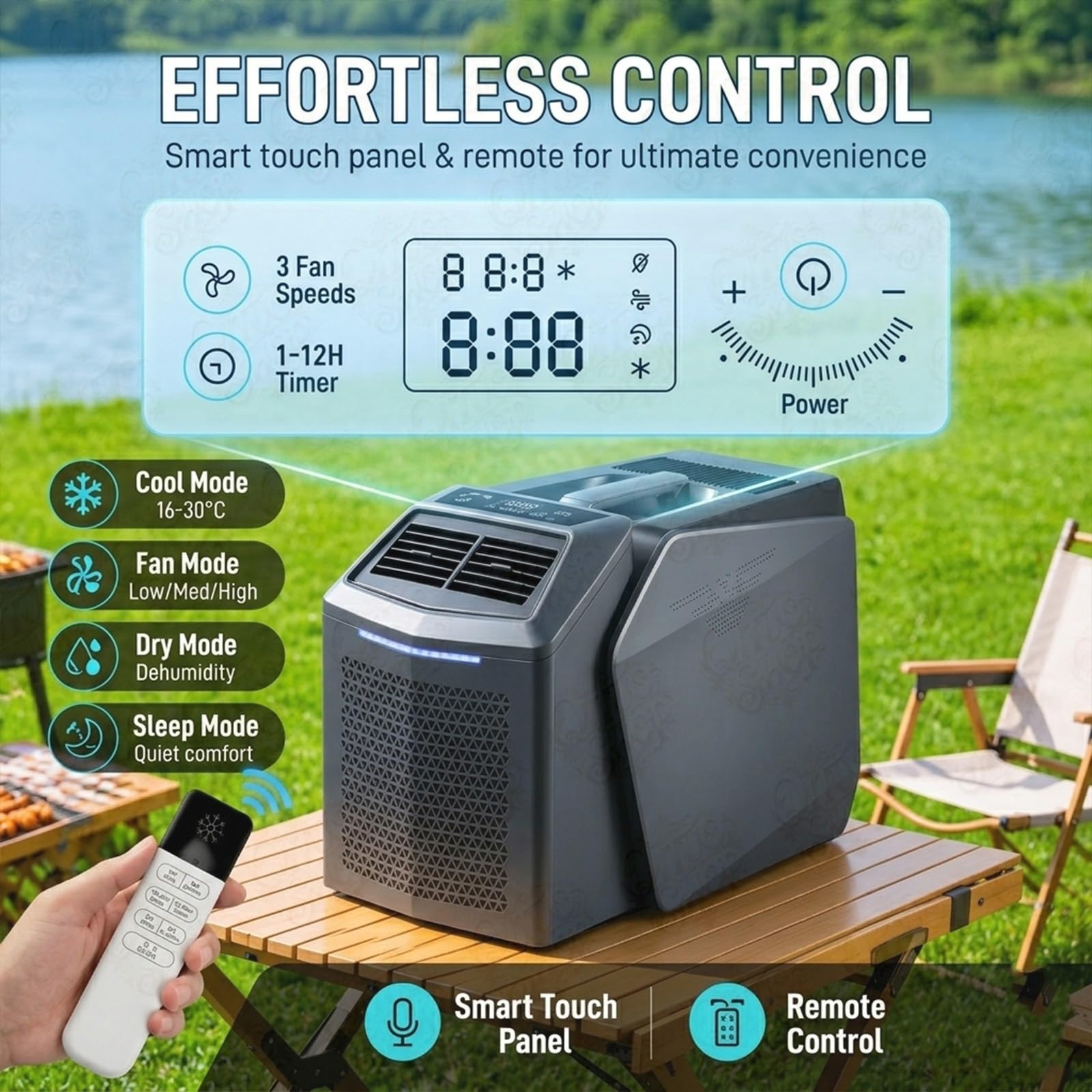 Climatizador Split 6200 BTU: AC Portátil para Camper y RV