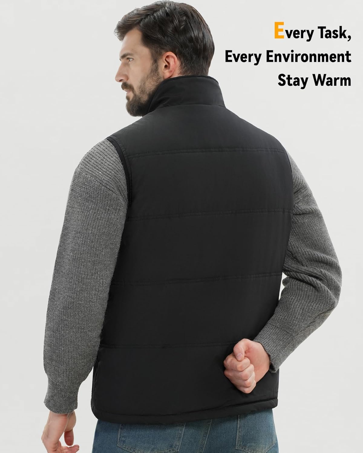 Wulcea Graphene Heated Vest Fleece For Men 7.4V Fast Charge Large Capacity Battery - Image 6