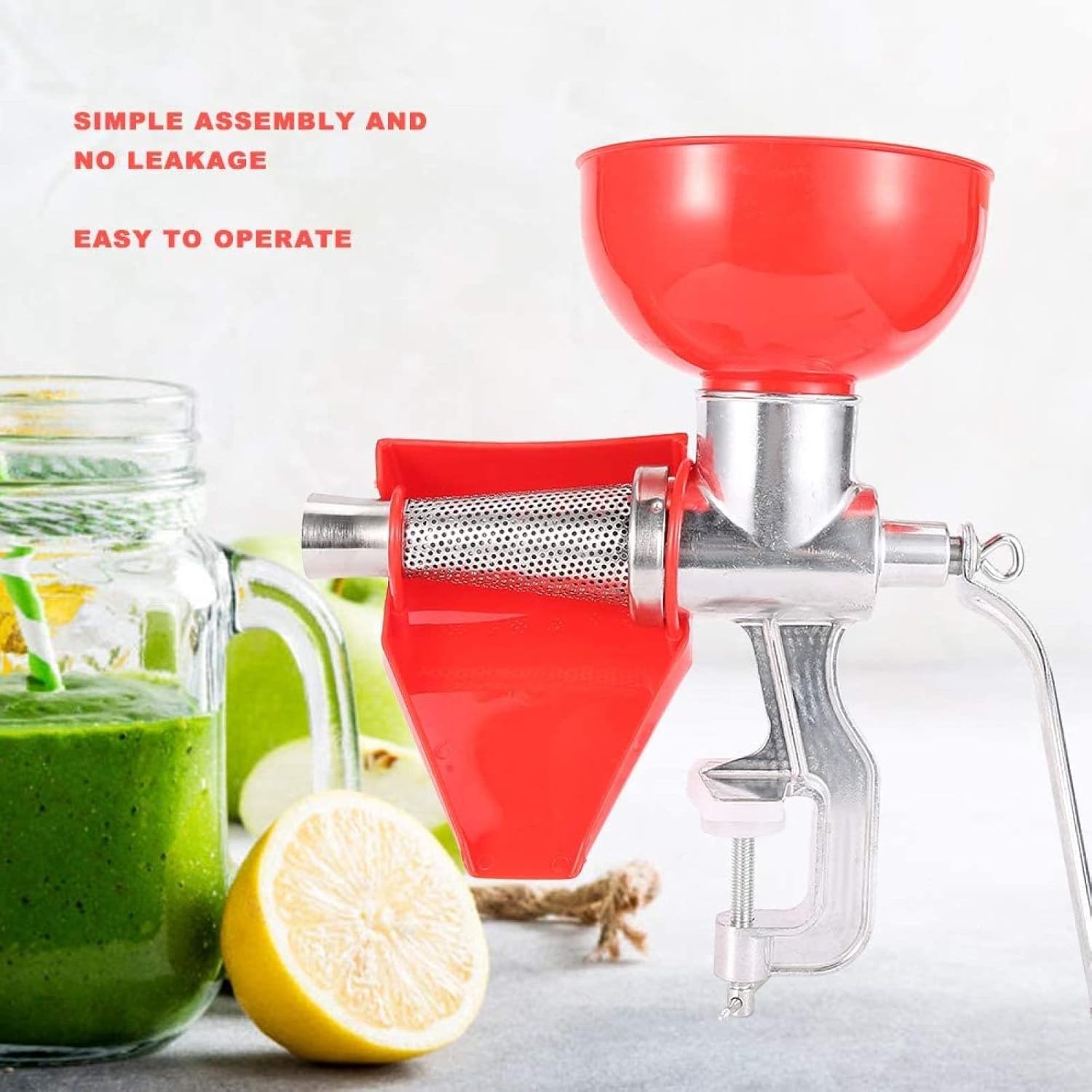 Manual Juicer, Tomato Juicer Hand Crank, Aluminum Alloy Thick Manual Juicer For Fruit Tomato Lemon Orange Vegetables Kitchen Tool For Extracting The Most Juice