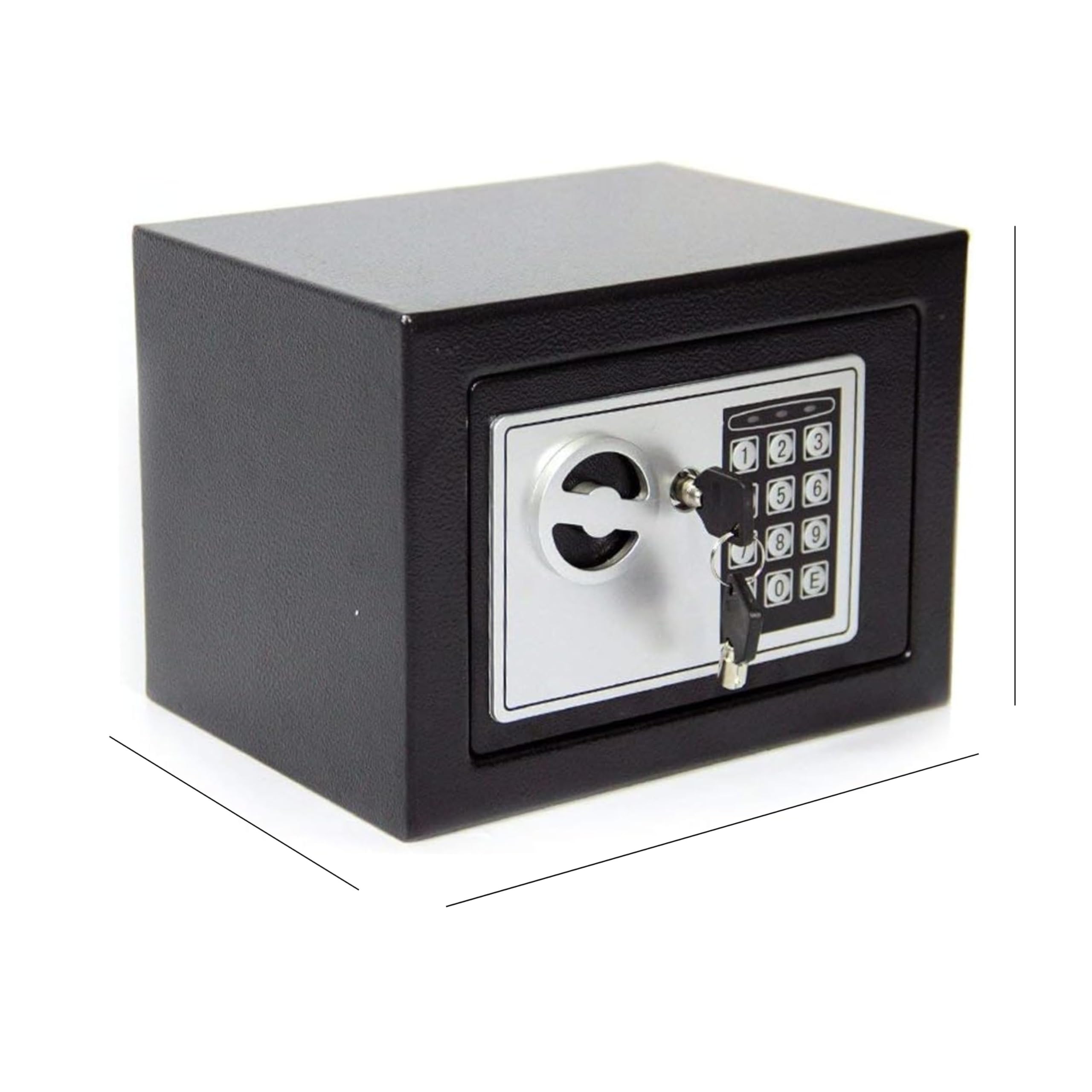 YASTA Cassaforte a muro con chiave e Combinazione Numerica Elettronica 23x17x17 Cm 6L Cassetta Di Sicurezza Da Incasso