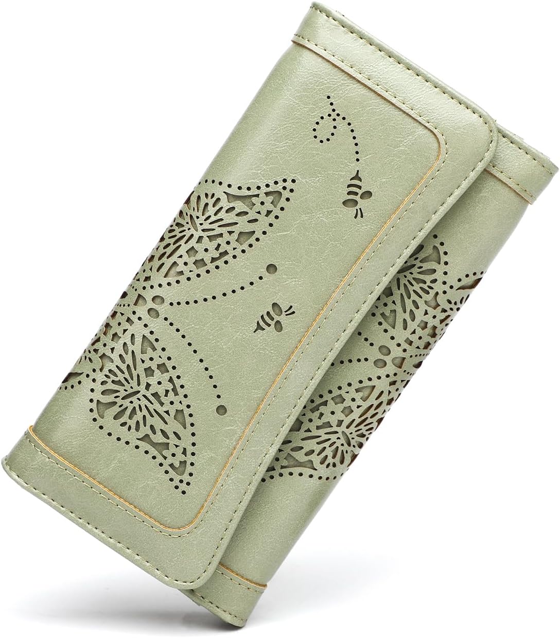 Womens Wallets RFID Blocking Leather Clutch Long Wallet for Women Card Holder Phone Organizer Ladies Travel Purses Green Womens Wallets RFID Blocking Leather Clutch Long Wallet for Women Card Holder Phone Organizer Ladies Travel Purses Green