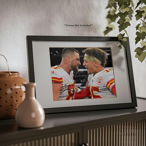 Miniatura 5 de Ikonic Fotohaus Travis Kelce Patrick Mahomes con foto firmada y autógrafo, arte de pared para decoración del hogar