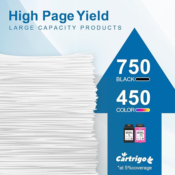 304XL Cartouches d'impression pour HP 304 Remplacement pour Original HP 304 Cartouches Noir et Couleur pour HP Envy 5000 5030 5020 5010 5020 5032 für Deskjet 3750 3720 3730 3760 3762 2630 2620 2622 - 3
