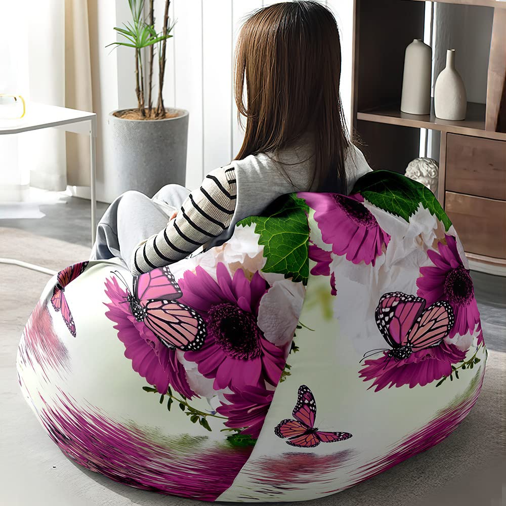 Housse De Pouf Poire Sans Remplissage - Taille L 90x110cm - En Coton/lin - Pour Rangement Ou Siège - 13