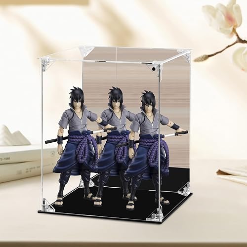 Miniatura 10 de ECOSEAO Vitrina de 8 x 8 x 12 pulgadas, 7.9 x 7.9 x 11.8 in para coleccionables, caja de acrílico transparente, caja de vidrio alternativo para