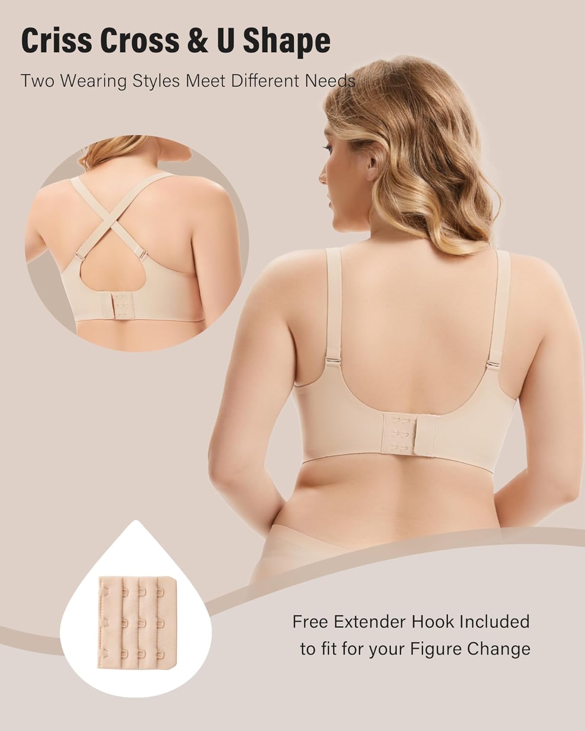 Vinfact 3 Pack Nursing Bras for Breastfeeding Comfort Hollow Breast Feeding Bras Women Seamless Maternity Bras for Pregnancy - Image 3