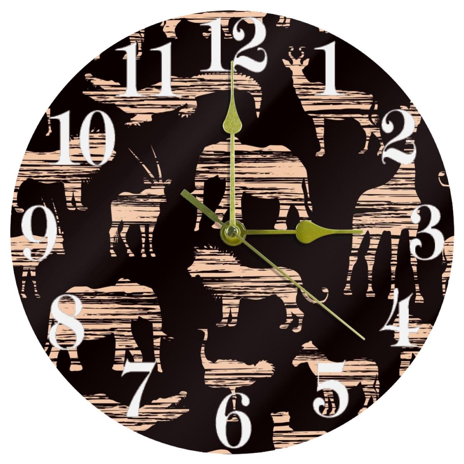 Horloge murale horizontale grunge et silencieuse en quartz