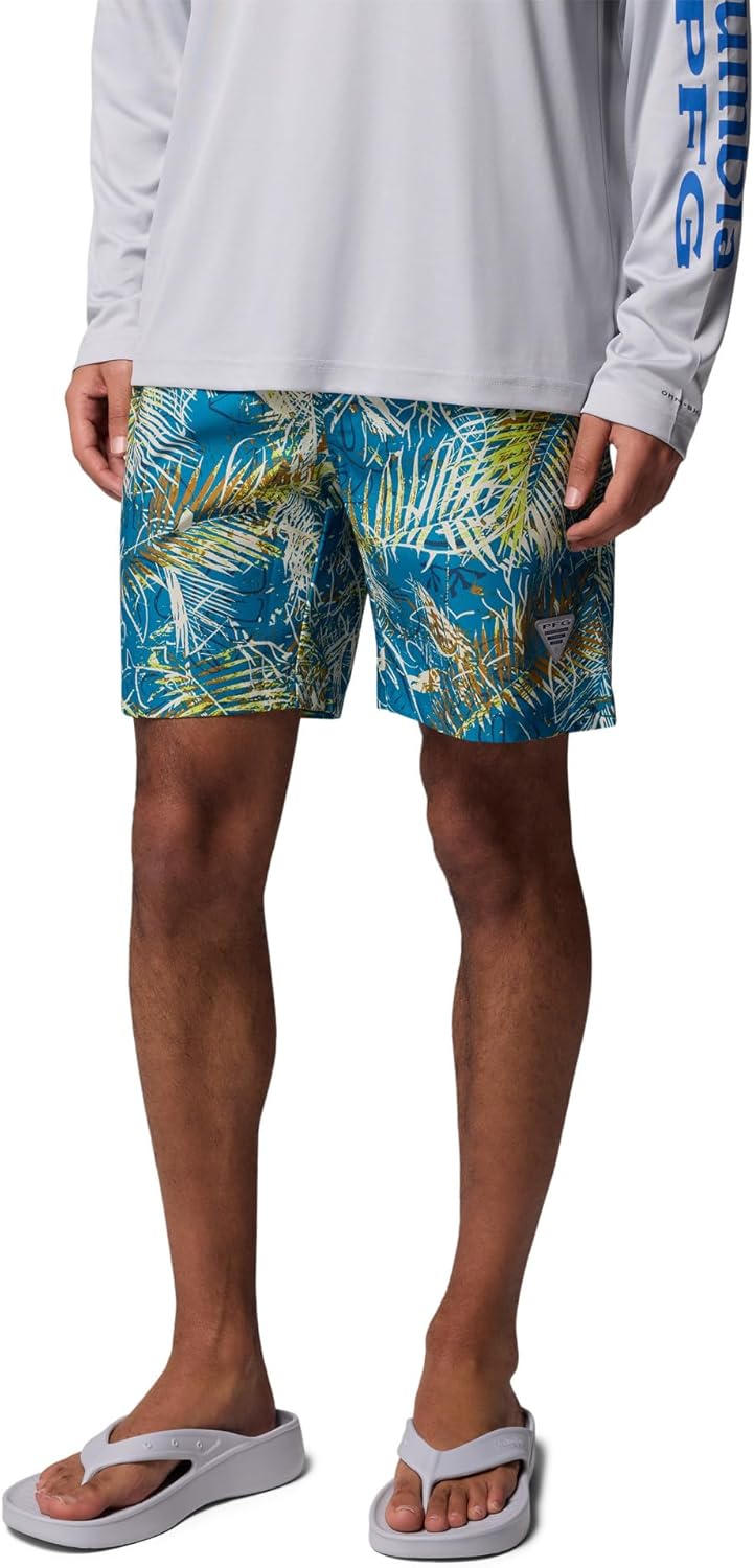 Columbia Mens PFG Rambler Printed Water Short, Blue Echo Hooked Up, Large x 6 - Image 4