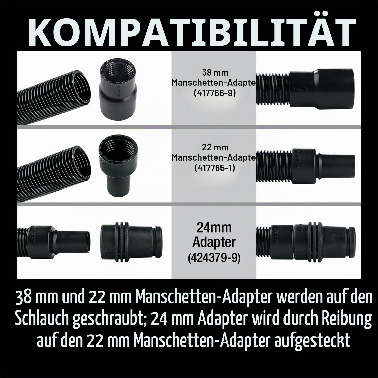 Makita Saugschlauch, 38 mm, 2,5 m antist, 195434-1