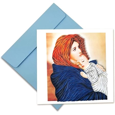 Download Amazon Com Tumybee Maria Bless Greeting Card Unique Dedicated 3d Paper Quilling Handmade Gift Greeting Card For Anniversary Birthday Mother Father Husband Wife Love Friend Couple Valentine Anniversary Day Office Products