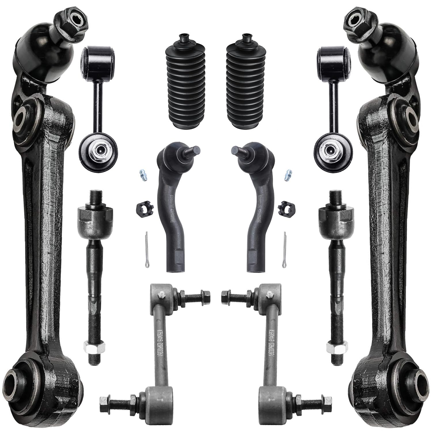 Detroit Axle - Front 12pc End Suspension Kit for Ford Fusion Mercury Milan