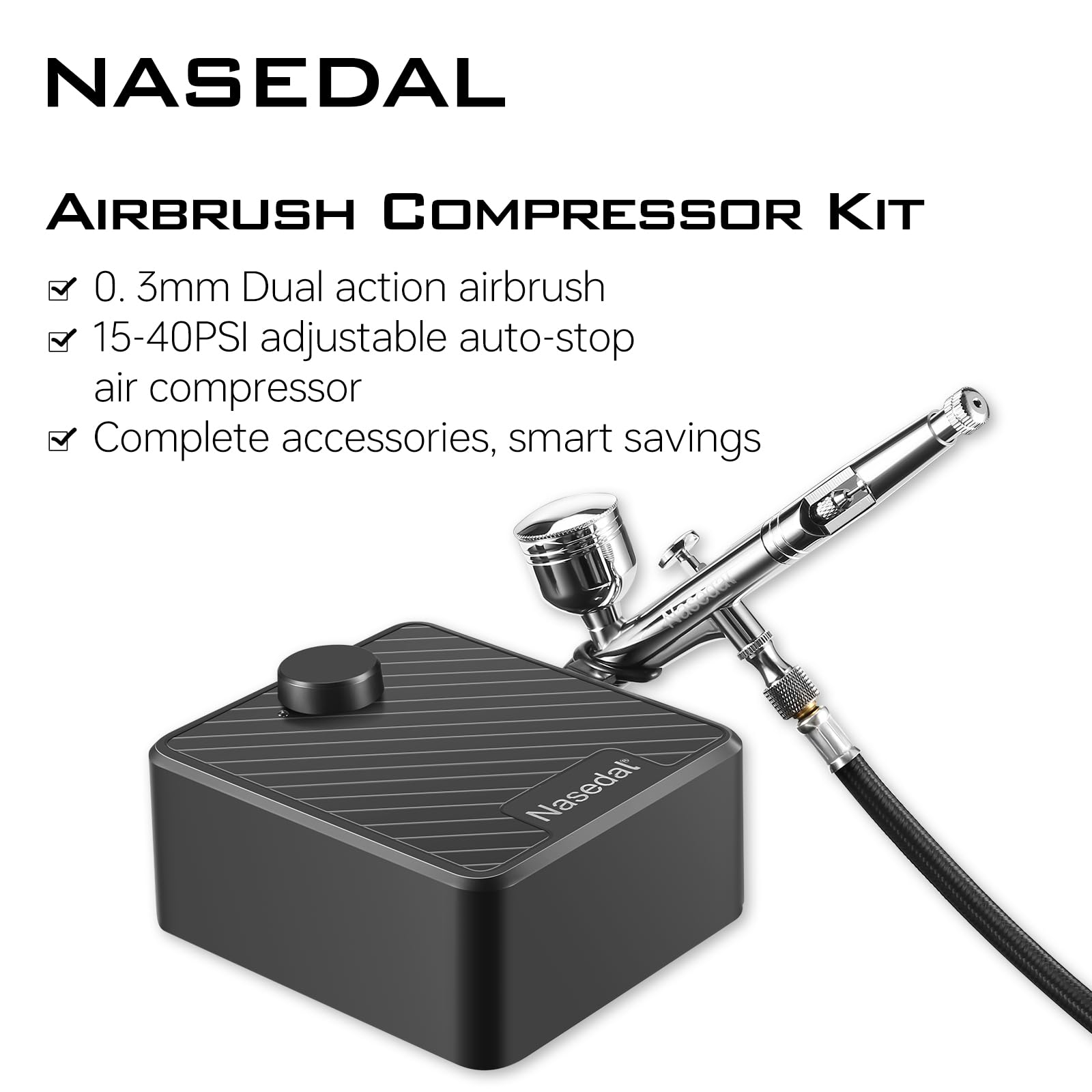 Zestaw do aerografu 40 psi auto-stop kompresor powietrza Dual Action Air Brush Model do malowania dla Auto Nail Makijaż Dekoracja ciasta Rysunek Rzemiosło Tatuaż
