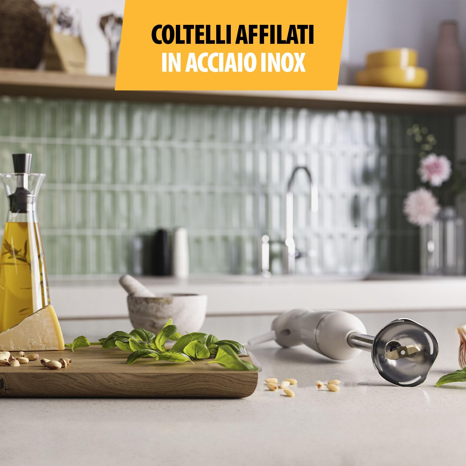 Tristar Set Frullatore a Immersione, parti lavabili in lavastoviglie, inclusi Frullatore manuale in acciaio inox rimovibile, frusta, tritatutto, bicchiere graduato, 350 W, MX-4881