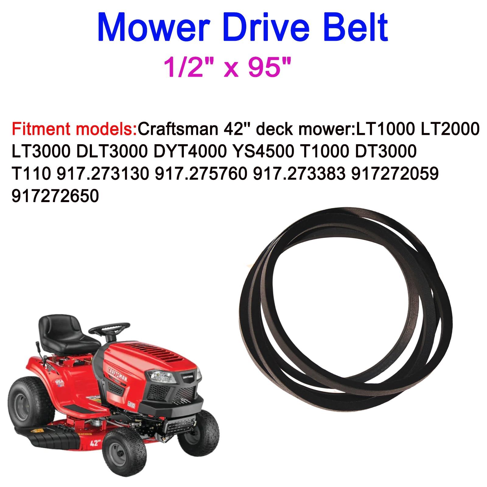 144959 Craftsman Deck Belt 42