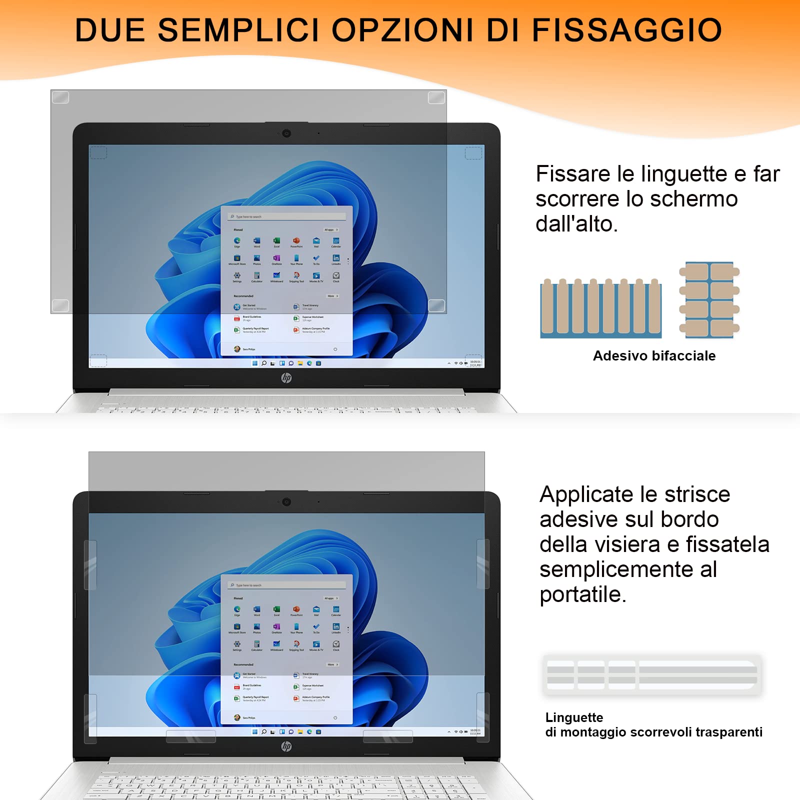 Filtro Privacy Schermo 13.3 Pollici, Pellicola Privacy Filter Compatibile con HP/Dell/Acer/Lenovo/Thinkpad/Samsung/ASUS/Sony, Rimovibile Pellicola de Protezione, Filtro Luce Blu PC per 16:9 Laptop