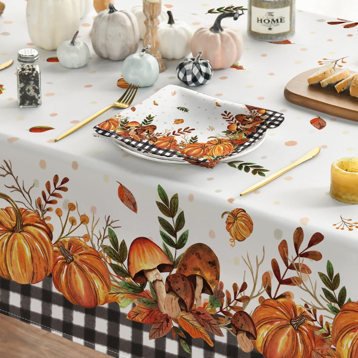 Horaldaily Fall Tablecloth 60x104 Inch