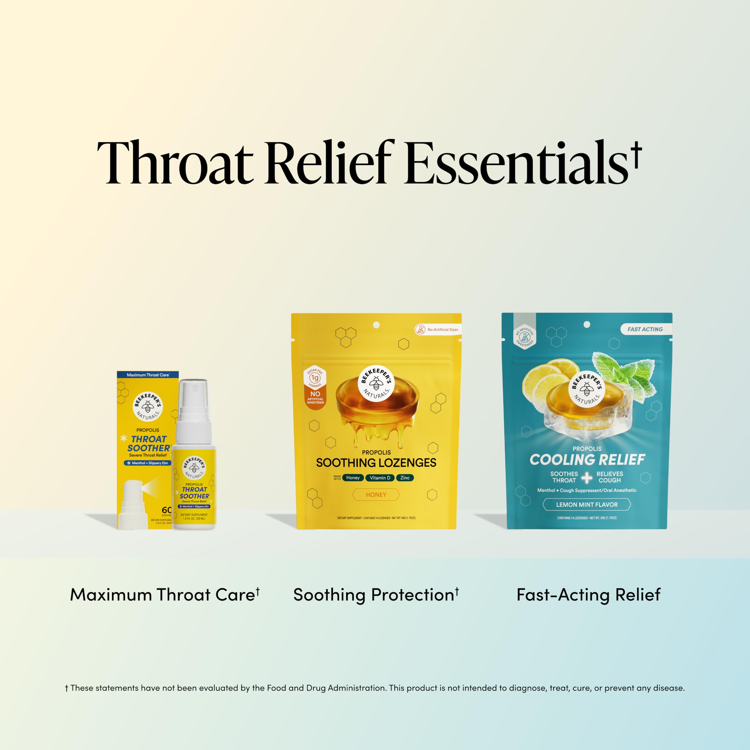 Beekeeper's Naturals Throat Relief Menthol Cough Drops, Lemon Mint, 18Ct — Amazon image 8