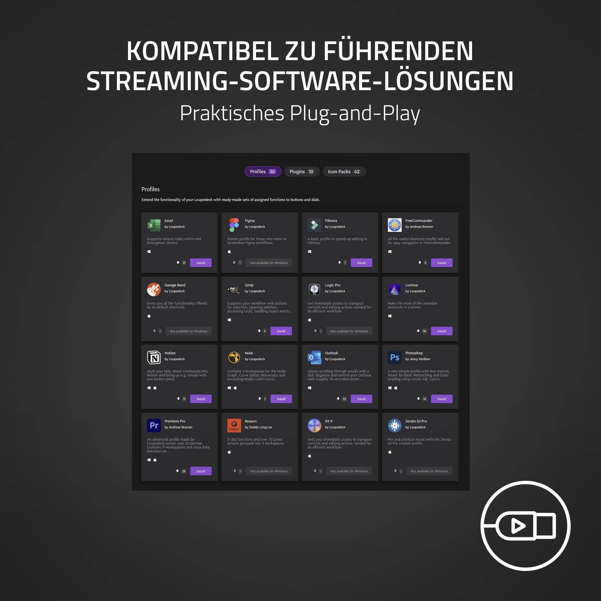 Razer Stream Controller All-in-One-Deck für Streaming und Content-Erstellung Schwarz 12 Tasten 6 Analog-Dials 8 Knöpfe