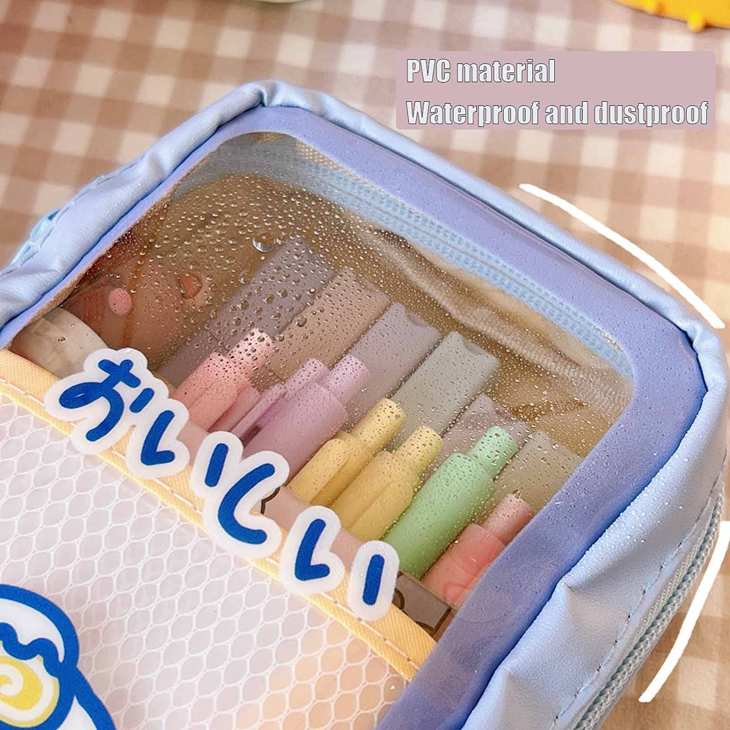 Kawaii-Federmäppchen Transparent – Großes Fassungsvermögen, 5 Fächer – Für Schule & Basteln