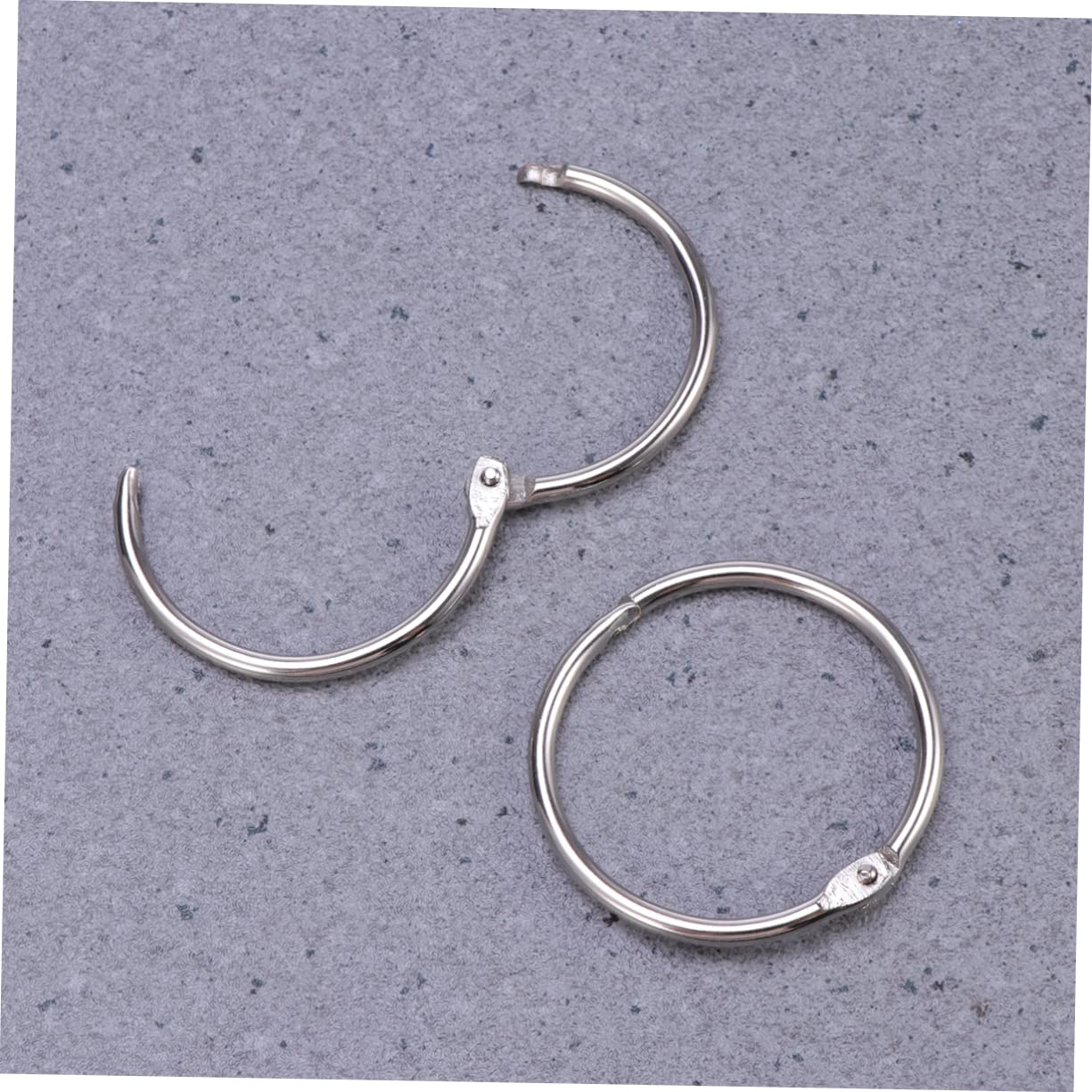Anneaux de Reliure en Métal Argenté 38mm, Lot de 100 Pièces