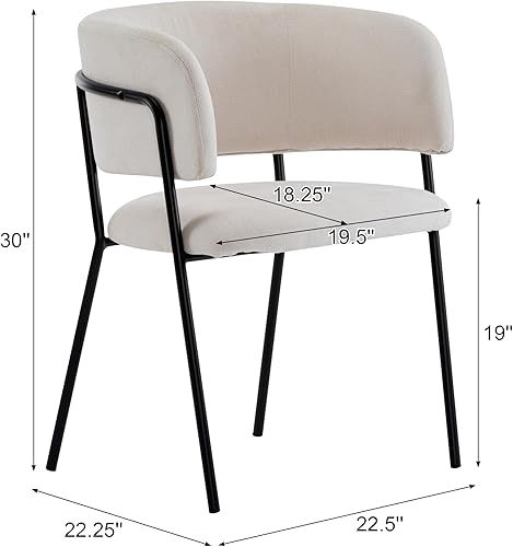 Miniatura 4 de Christopher Knight Home Juego de 2 sillas de comedor Nest, silla de cocina tapizada, silla de comedor con respaldo curvo, silla de comedor con marco